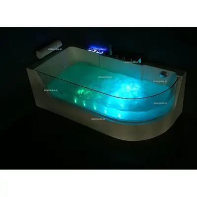 Wanna z hydromasażem CL-3133 prostokątna 170cmx80cmx59cm prawa