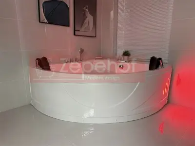 Wanna z hydromasażem C-3088 narożna 150cmx150cmx59cm chromoterapia podgrzewacz