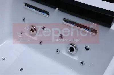 Wanna z hydromasażem EB-D628 R prostokątna 184cmx119cmx62cm 2+2 DYSZE OBROTOWE, MASAŻ KARKU, WODOSPAD, PILOT