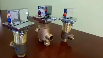 BATERIA NAWANNOWA ZAWÓR ZAWORY GŁOWICA KOMPLET 3 SZTUKI WANNA Z HYDROMASAŻ