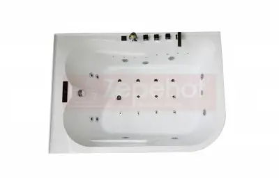 Wanna z hydromasażem LS-7001 PRAWA prostokątna 170cmx120cmx56cm 2-osobowa chromoterapia z podgrzewaczem