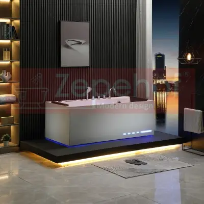 Wanna z hydromasażem EB-D710 prostokątna 170cmx80cmx60cm z podgrzewaczem+pilot