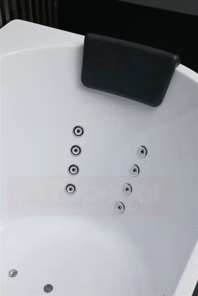 Wanna z hydromasażem EB-802 B prostokątna 150cmx75cmx60cm DYSZE OBROTOWE, PILOT