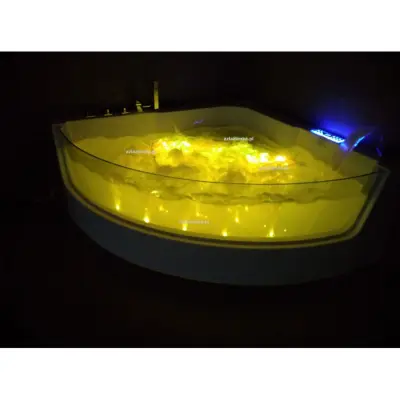 Wanna z hydromasażem C-3131 LED ZEWNĘTRZNY narożna 150cmx150cmx59cm chromoterapia