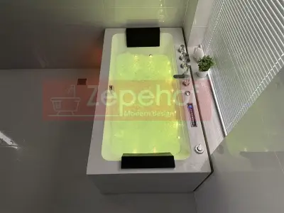 Wanna z hydromasażem LS-4420 150cmx75cmx58cm chromoterapia podgrzewacz