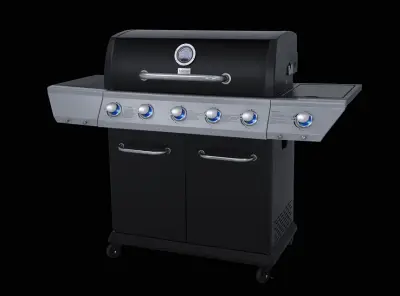 Grill gazowy Garmaz Premium Line 17,2kW 5+1 palników E70J61J25-SB pokrętła LED