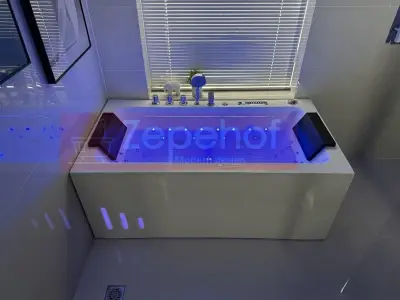 Wanna z hydromasażem LS-4420 150cmx80cmx58cm chromoterapia podgrzewacz