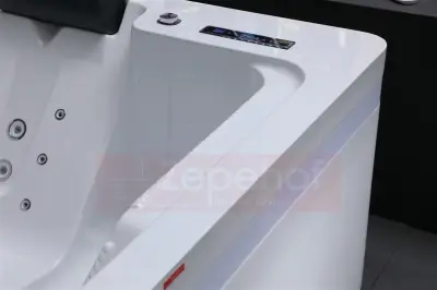 Wanna z hydromasażem K-700 dla 2-óch osób prostokątna 180cmx120cmx65cm DYSZE LEDOWE, PILOT