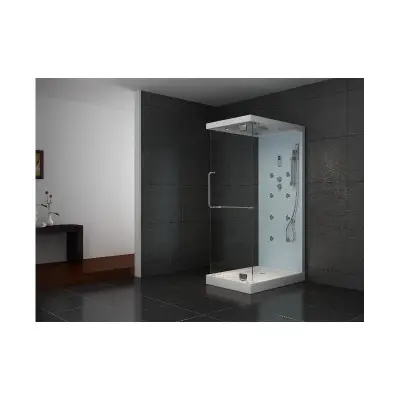 Kabina prysznicowa z hydromasażem L-1207 80cm x 100cm biała