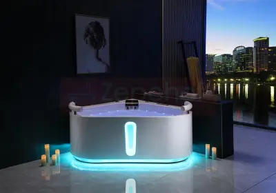 Wanna z hydromasażem EB-D025 narożna 150cmx150cmx60cm Ambiente z podgrzewaczem+pilot