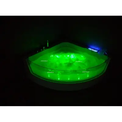 Wanna z hydromasażem C-3131 LED ZEWNĘTRZNY narożna 150cmx150cmx59cm chromoterapia