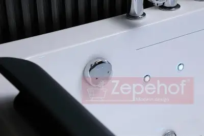 Wanna z hydromasażem EB-D871 prostokątna 180cmx100cmx65cm DYSZE OBROTOWE, MASAŻ KARKU, WODOSPADY, PILOT