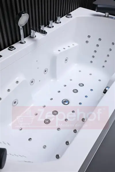 Wanna z hydromasażem EB-869 prostokątna 180cmx88cmx65cm DYSZE LEDOWE, PILOT