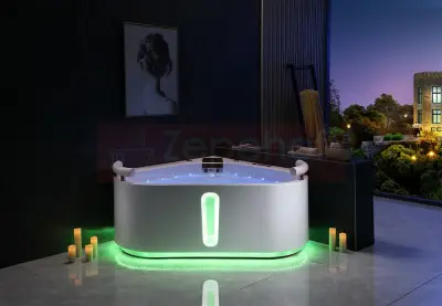 Wanna z hydromasażem EB-D025 narożna 150cmx150cmx60cm Ambiente z podgrzewaczem+pilot