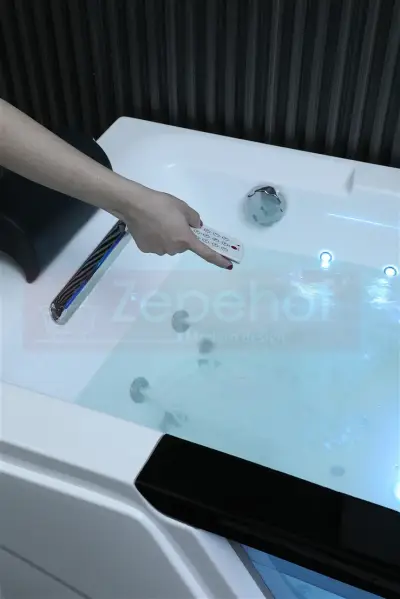 Wirujące dysze Wanna z hydromasażem BC-638B prostokątna 180cmx80cmx73cm z podgrzewaczem+pilot
