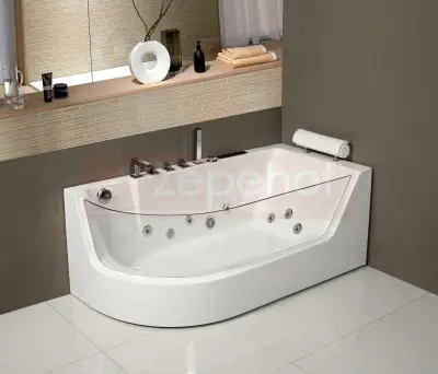 Wanna z hydromasażem C-3132 prostokątna 150cmx75cmx59cm lewa