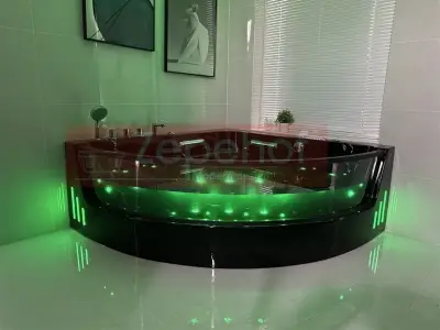Wanna z hydromasażem CN-3131 LED ZEWNĘTRZNY narożna 150cmx150cmx59cm z podgrzewaczem