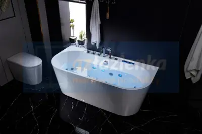Wanna z hydromasażem LS-4470 170cmx80cmx58cm chromoterapia podgrzewacz