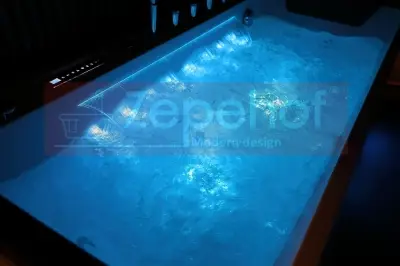 Wanna z hydromasażem EB-D710 prostokątna 170cmx80cmx60cm z podgrzewaczem+pilot