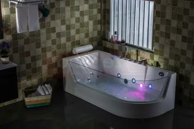 Wanna z hydromasażem CL-3133 prostokątna 170cmx80cmx59cm prawa