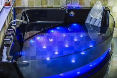 Wanna z hydromasażem CN-3131 narożna 150cmx150cmx59cm black shadow