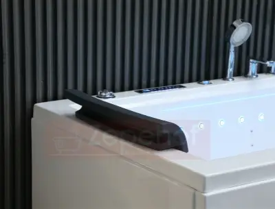 Wanna z hydromasażem BC-602 prostokątna 180cmx90cmx66cm DYSZE OBROTOWE, MASAŻ KARKU, WODOSPADY, PILOT