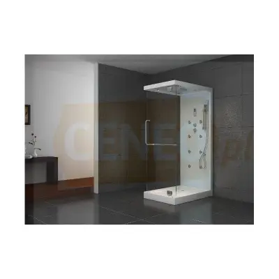 Kabina prysznicowa z hydromasażem L-1207 80cm x 100cm biała
