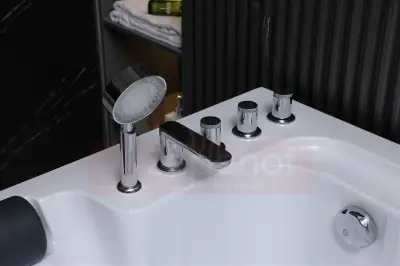 Wanna z hydromasażem K-700 dla 2-óch osób prostokątna 180cmx120cmx65cm DYSZE LEDOWE, PILOT