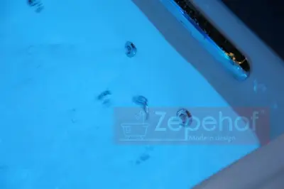 Wanna z hydromasażem EB-D873 LEWA prostokątna 185cmx120cmx65cm 2 DYSZE OBROTOWE, MASAŻ KARKU, WODOSPADY, PILOT