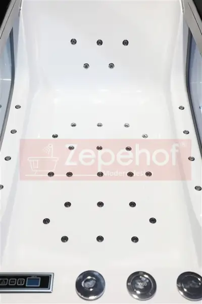 Wanna z hydromasażem EB-D034 prostokątna 187cmx90cmx75cm Wodospad LED x 2+Ambiente z podgrzewaczem+pilot
