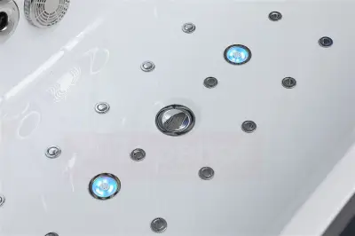 Wanna z hydromasażem EB-802 B prostokątna 150cmx75cmx60cm DYSZE OBROTOWE, PILOT