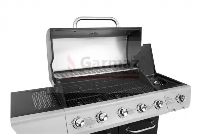 Grill gazowy Garmaz Premium Line 17,2kW 5+1 palników E70J61J25-SB pokrętła LED