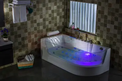 Wanna z hydromasażem CL-3133 prostokątna 170cmx80cmx59cm prawa