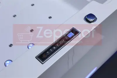 Wanna z hydromasażem EB-D628 R prostokątna 184cmx119cmx62cm 2+2 DYSZE OBROTOWE, MASAŻ KARKU, WODOSPAD, PILOT