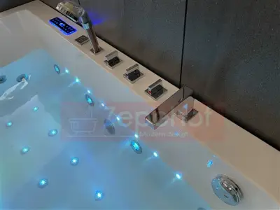 Wanna z hydromasażem C-503 PRAWA prostokątna 170cmx80cmx59cm