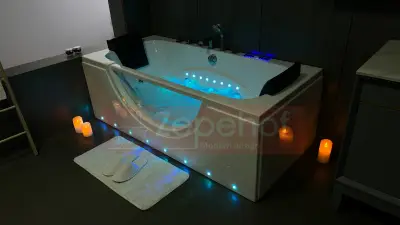 Wanna z hydromasażem C-510 prostokątna 170cmx80cmx59cm chromoterapia