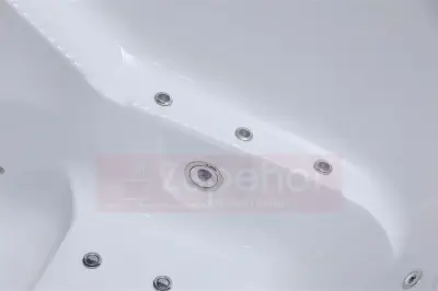 Wanna z hydromasażem K-700 dla 2-óch osób prostokątna 180cmx120cmx65cm DYSZE LEDOWE, PILOT