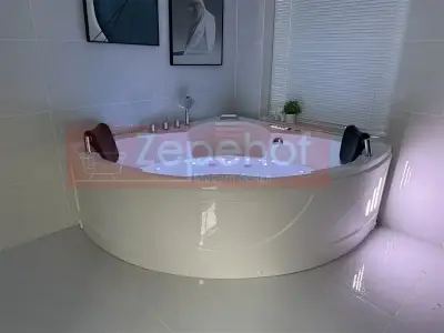 Wanna z hydromasażem C-3088 narożna 150cmx150cmx59cm chromoterapia podgrzewacz
