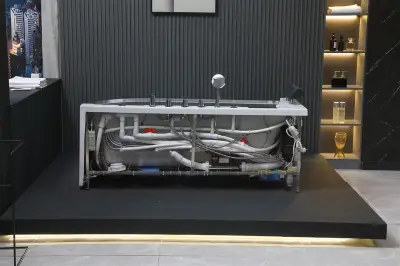Dysze obrotowe Wanna z hydromasażem EB-373 R prostokątna 166cmx81cmx63cm prawa