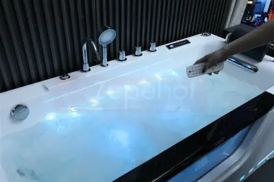 Wirujące dysze Wanna z hydromasażem BC-638B prostokątna 180cmx80cmx73cm z podgrzewaczem+pilot