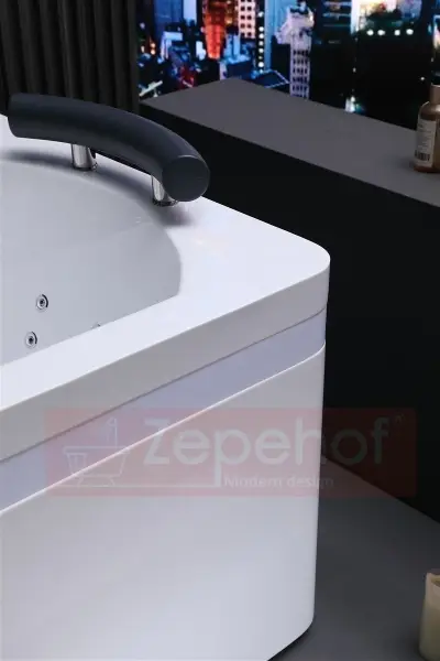 Wanna z hydromasażem EB-869 prostokątna 180cmx88cmx65cm DYSZE LEDOWE, PILOT