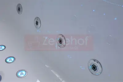 Wanna z hydromasażem EB-802 prostokątna 150cmx75cmx61cm DYSZE OBROTOWE, WODOSPADY, PILOT