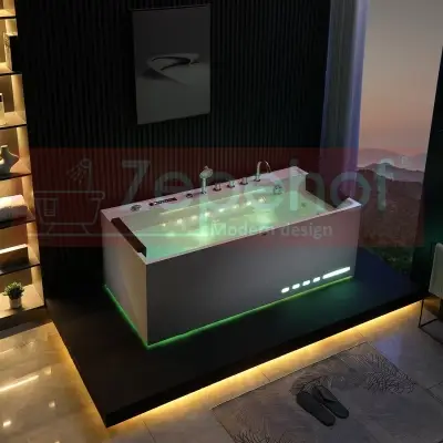 Wanna z hydromasażem EB-D710 prostokątna 170cmx80cmx60cm z podgrzewaczem+pilot