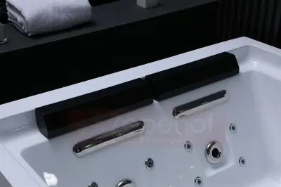 Wanna z hydromasażem EB-D628 L prostokątna 184cmx119cmx62cm 2+2 DYSZE OBROTOWE, MASAŻ KARKU, WODOSPAD, PILOT