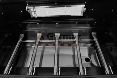Grill gazowy Garmaz Premium Line MOC 24kW 6+1 palników + opiekacz + rożen elektryczny M61A65-SB-BB pokrętła LED