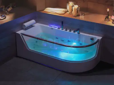 Wanna z hydromasażem CLF-3133 prostokątna 170cmx80cmx59cm prawa