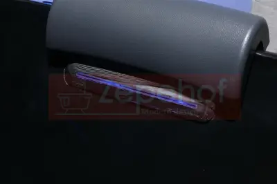 Czarna wanna z hydromasażem EB-D034 prostokątna 187cmx90cmx75cm Wodospad LED x 2+Ambiente z podgrzewaczem+pilot