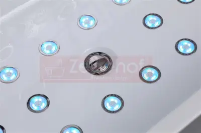 Wanna z hydromasażem EB-802 prostokątna 150cmx75cmx61cm DYSZE OBROTOWE, WODOSPADY, PILOT