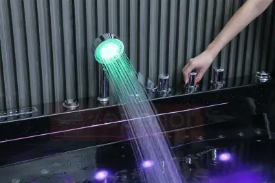 Czarna Wanna z hydromasażem EB-869 prostokątna 180cmx88cmx65cm MASAŻ DŁONI HIT!