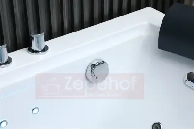 Wanna z hydromasażem BC-602 prostokątna 180cmx90cmx66cm DYSZE OBROTOWE, MASAŻ KARKU, WODOSPADY, PILOT